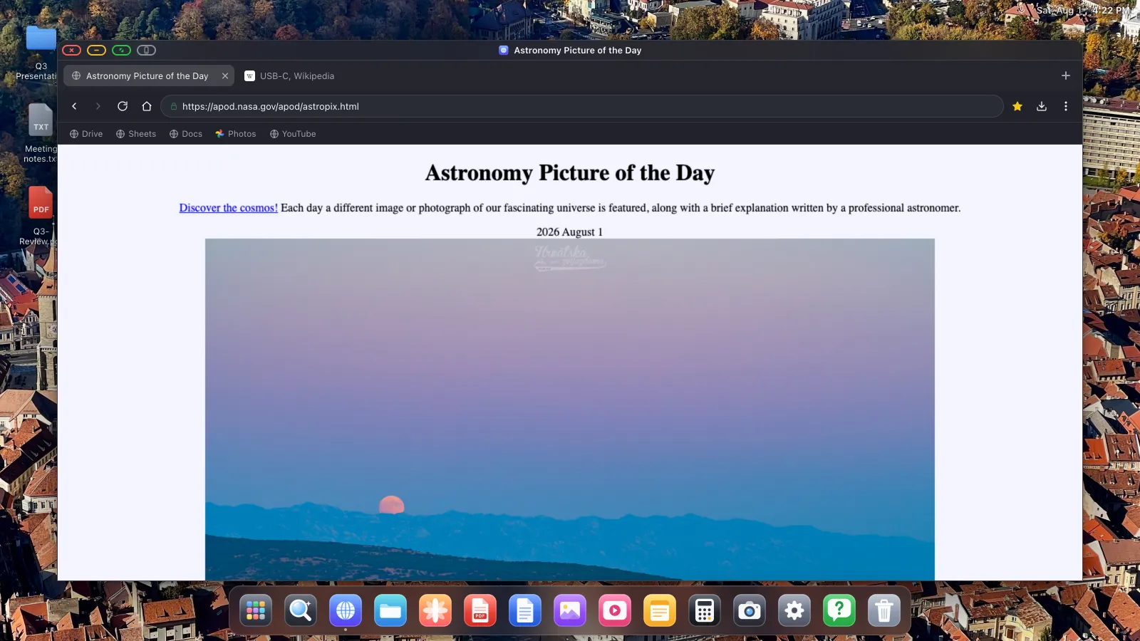 A real website open edge to edge in a browser window on a widescreen display.